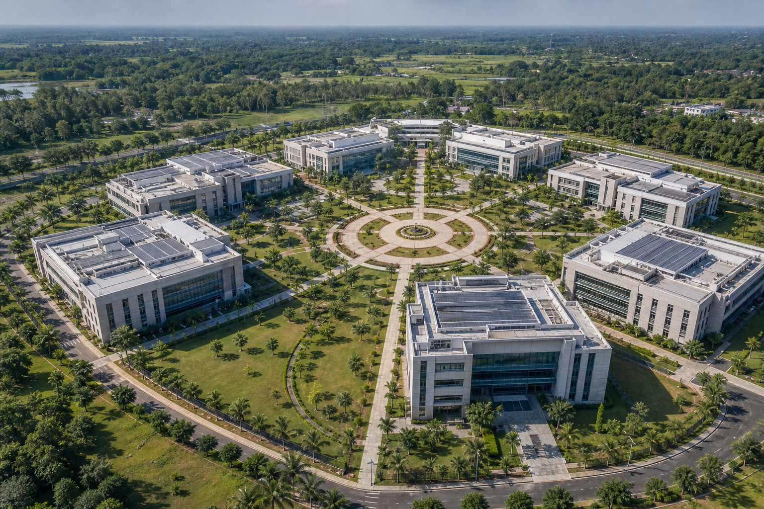 Aerial view of the BRIC-NIBMG campus